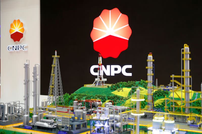 FILE PHOTO: The logo of CNPC (China National Petroleum Corporation) is pictured at the 26th World Gas Conference in Paris