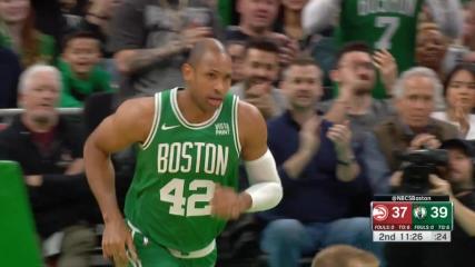 Al Horford rises up and throws it down