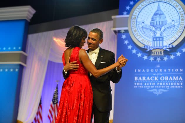 President Barack Obama and first lady Michelle Obama attend the Inaugural Ball at the Walter E. Washington Convention Center in Washington, D.C., on Jan. 21, 2013. (Photo: Photo by Nikki Kahn/The Washington Post via Getty Images)