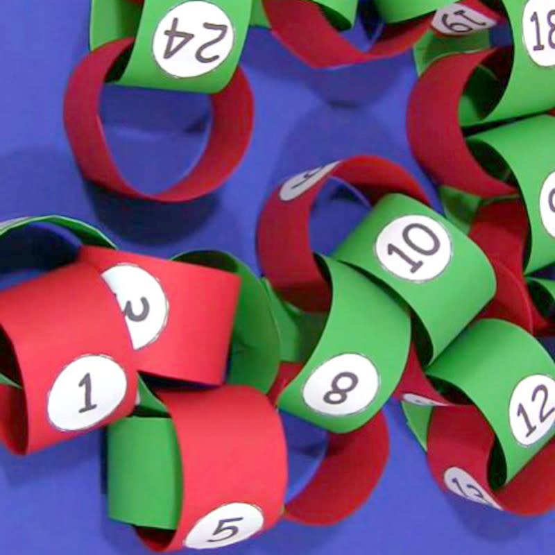 <p>Childcare Land</p><p>What’s more fun than counting down the days until Christmas? DIYing something to help you do it! See how your kids can make this countdown chain by <em><a href="https://www.childcareland.com/home/countdown-to-christmas" rel="nofollow noopener" target="_blank" data-ylk="slk:Childcare Land;elm:context_link;itc:0;sec:content-canvas" class="link rapid-noclick-resp">Childcare Land</a></em>.</p>