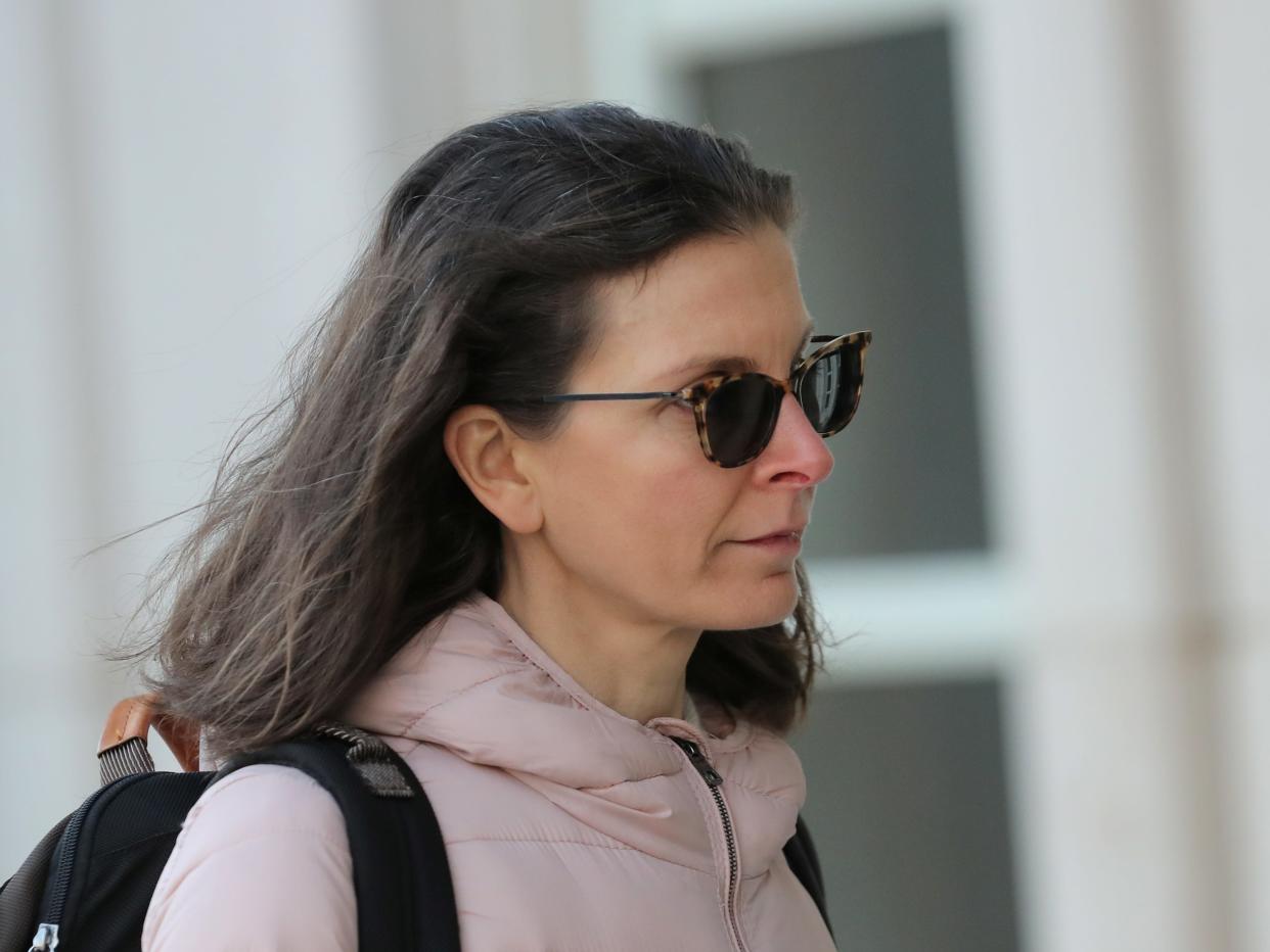 FILE PHOTO: Clare Bronfman, an heiress of the Seagram's liquor empire, arrives at the Brooklyn Federal Courthouse, for her trail regarding sex trafficking and racketeering related to the Nxivm cult in the Brooklyn borough of New York, U.S., January 9, 2019.  REUTERS/Brendan McDermid