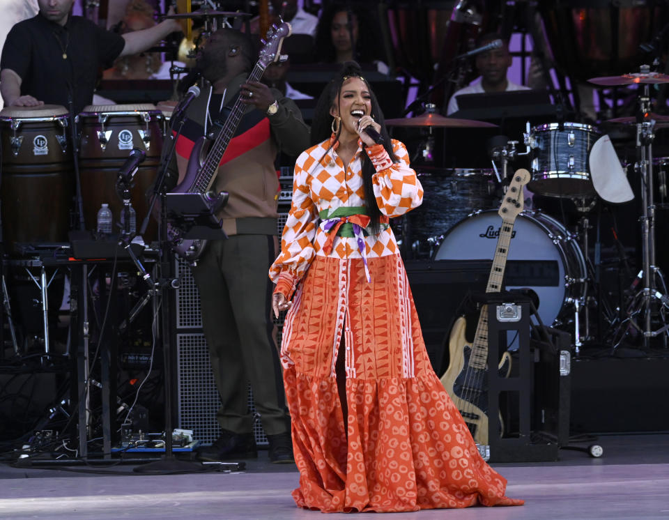 Mickey Guyton at the Hollywood Bowl Juneteenth concert - Credit: Timothy Norris