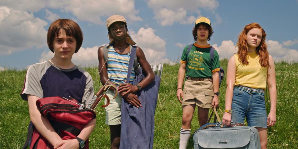 "Stranger Things" stars Noah Schnapp, Caleb McLaughlin, Gaten Matarazzo and Sadie Sink return for an upcoming fourth season of the popular retro Netflix show.