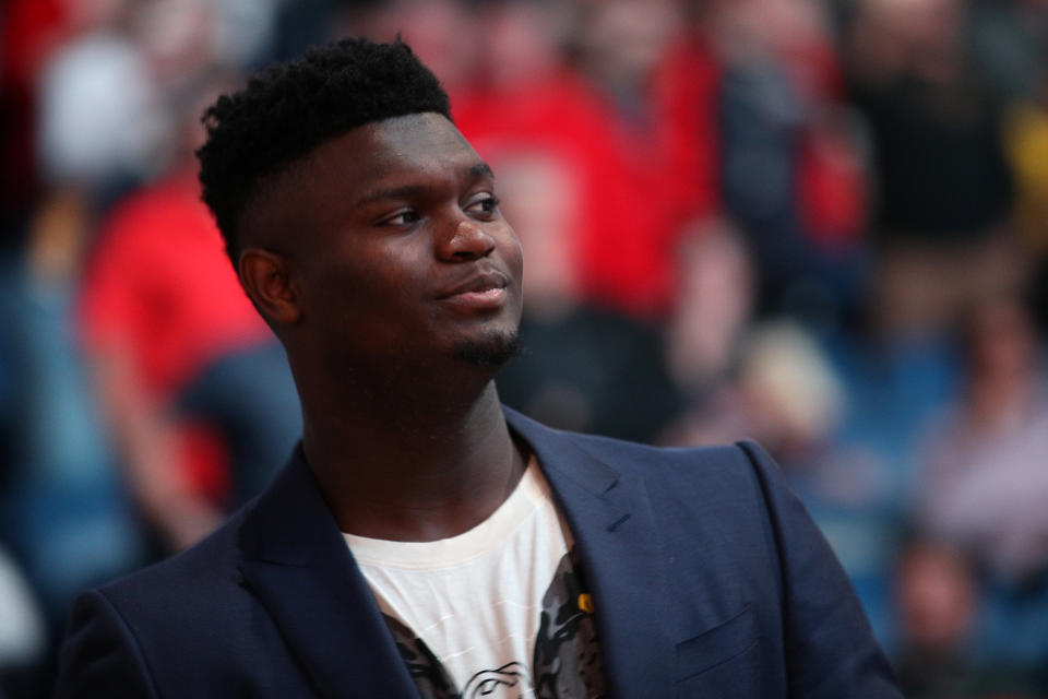 New Orleans Pelicans rookie Zion Williamson is nearing a return. (Chris Graythen/Getty Images)