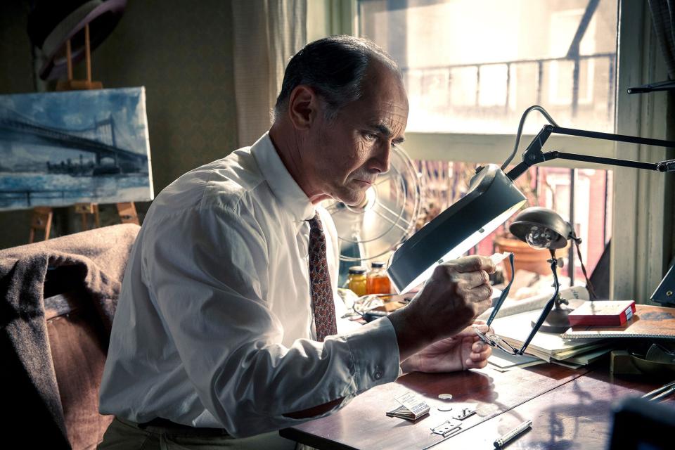 BRIDGE OF SPIES (2015) Mark Rylance is Rudolf Abel, a Soviet spy arrested in the U.S.