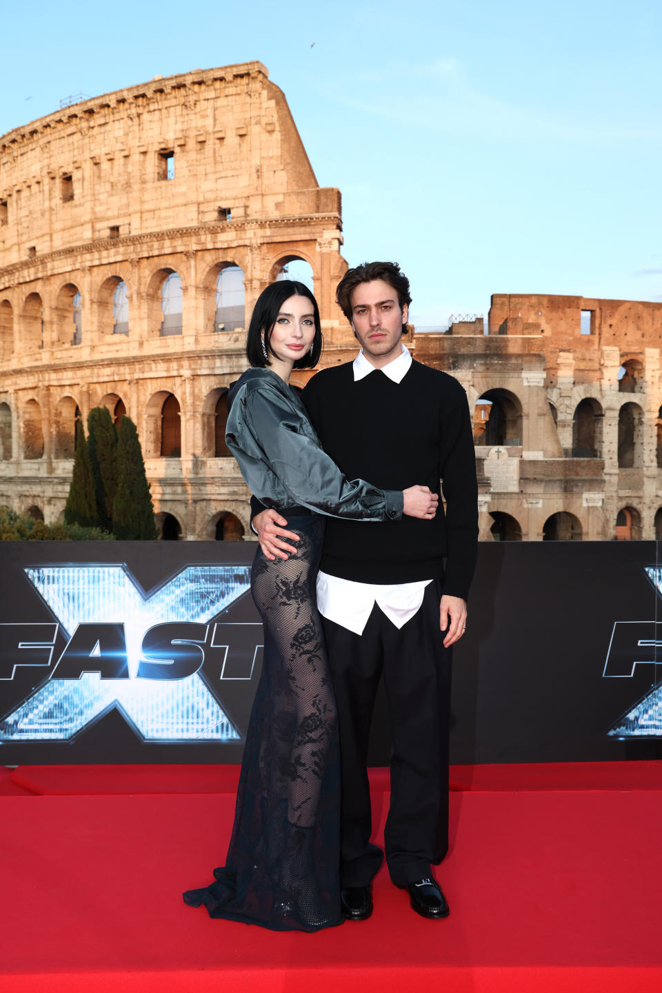 ROME, ITALY - MAY 12: Meadow Walker and Louis Thornton-Allan  attend the Universal Pictures presents the 