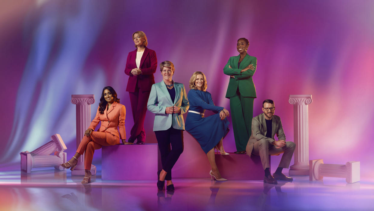 Isa Guha, Hazel Irvine, Clare Balding, Gabby Logan, Jeanette Kwakye and JJ Chalmers