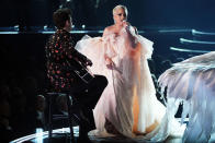 <p>Lady Gaga performs onstage during the 60th Annual Grammy Awards on January 28, 2018, in New York City. (Photo: Getty Images) </p>