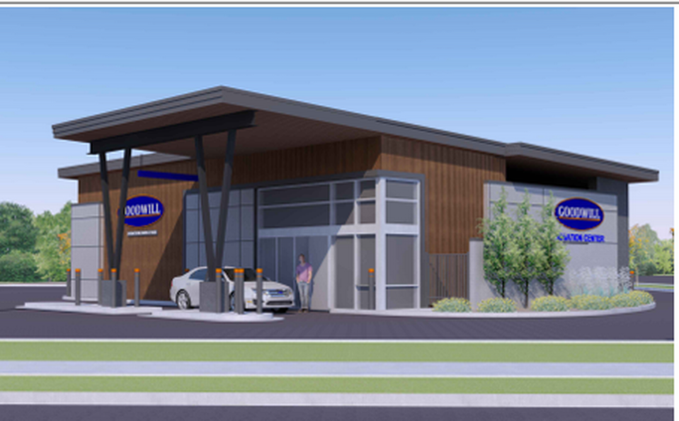 Goodwill of the Columbia Inc. is constructing a donation and sorting center in Kennewick’s Southridge area. Image courtesy Goodwill of the Columbia Inc.