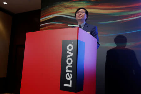 Lenovo Chairman and CEO Yang Yuanqing attends a news conference on the company's annual results in Hong Kong May 26, 2016. REUTERS/Bobby Yip