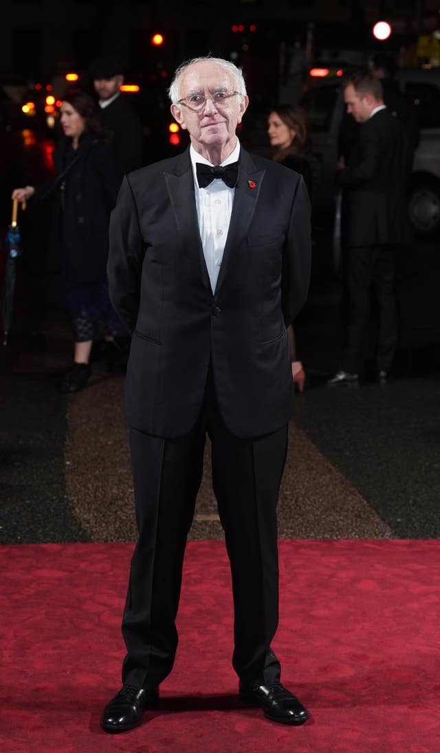 Sir Jonathan Pryce arrives at the world premiere of The Crown series five at the Theatre Royal in London