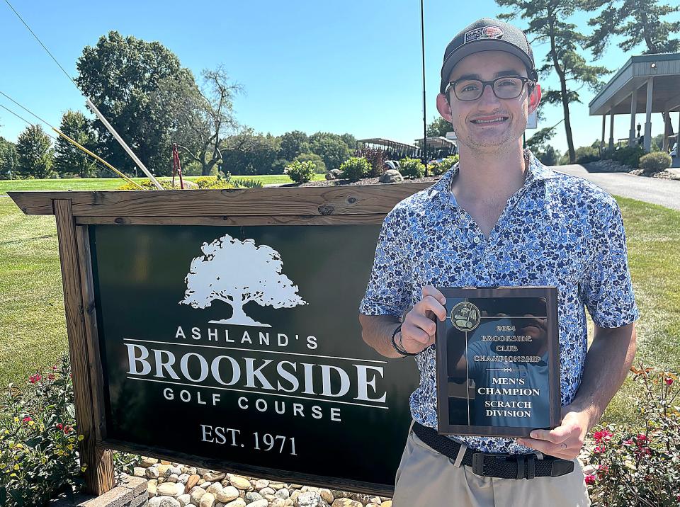 Aiden Baker won the Men's Scratch Division in the 2024 Brookside Golf Course Club Championship.