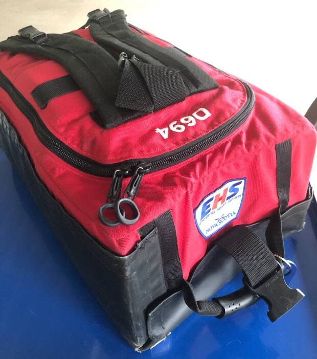 Emergency Health Services is asking the public for help finding a bag containing dangerous drugs that went missing after an ambulance call on Victoria Road in Sydney on Monday. (Emergency Health Services - image credit)