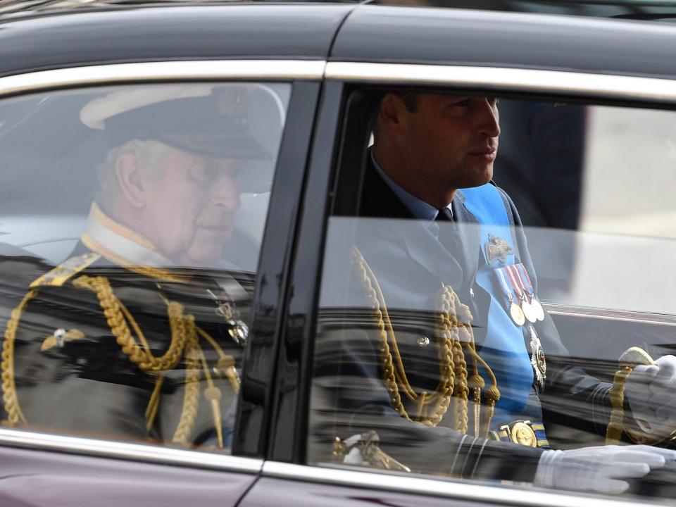 Prince William, King Charles at Queen Elizabeth II's funeral