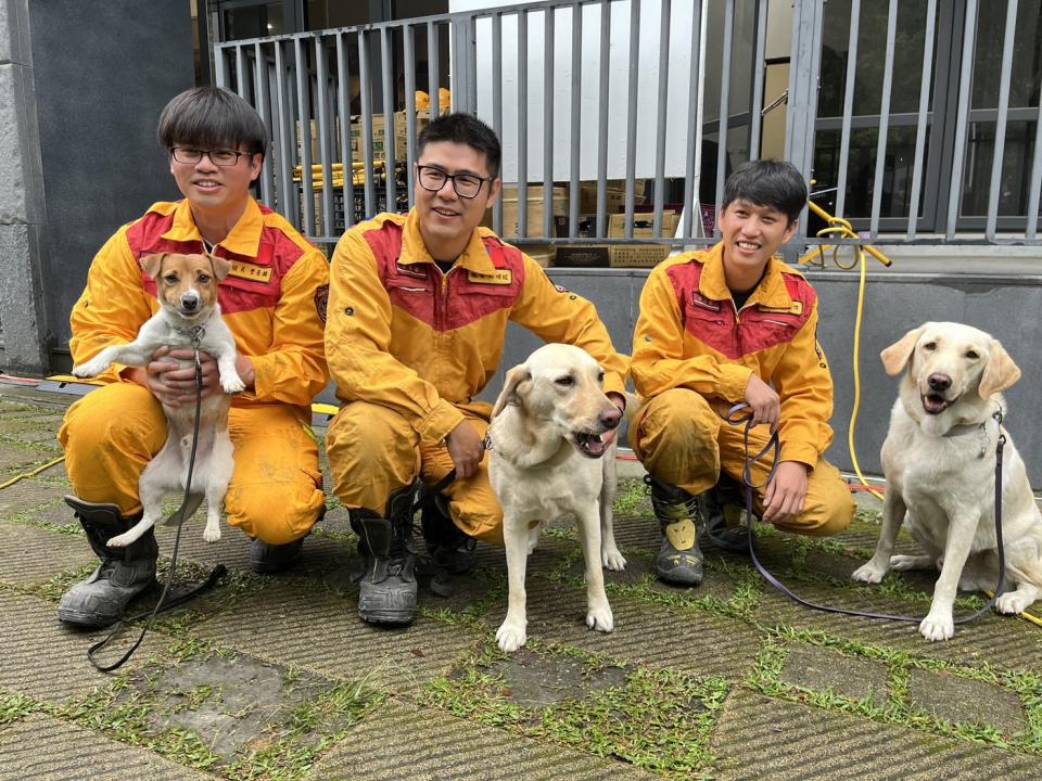 花蓮消防局搜救犬隊第一次出任務，表現亮眼，準備搬到新落成的特搜基地。本報資料照片