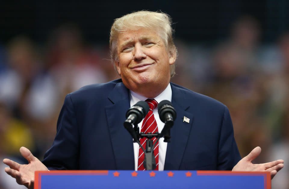 Trump claims it would be 'a lot of fun' to go up against Oprah in 2020. Photo: Getty Images