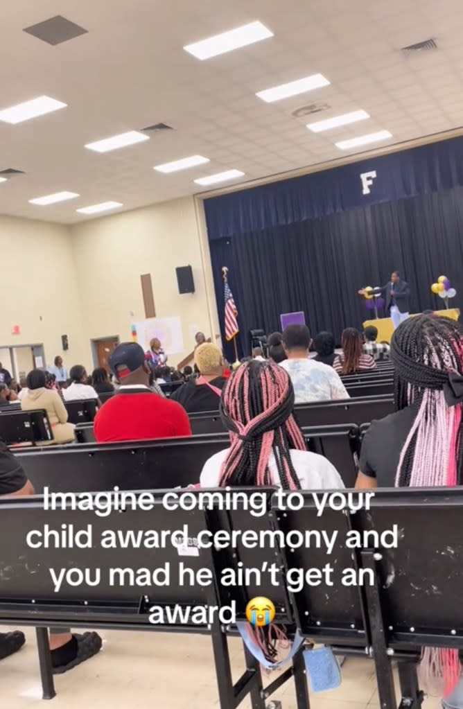 An unnamed Atlanta mother went viral after causing a scene at her son’s elementary school when the first grader didn’t receive an academic award. TikTok / @@just.netris
