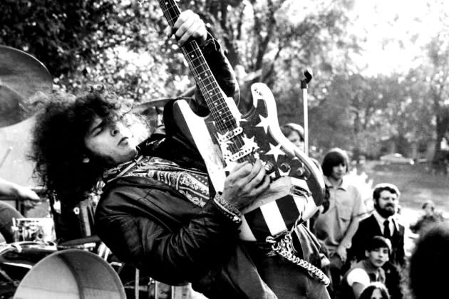 Wayne Kramer of MC5 performing in 1969 in Ann Arbor, Michigan.  - Credit: Leni Sinclair/Michael Ochs Archive/Getty Images