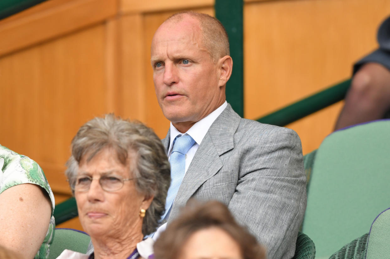 Woody Harrelson attended Wimbledon and captured everyone's attention. (Photo by Karwai Tang/Getty Images)