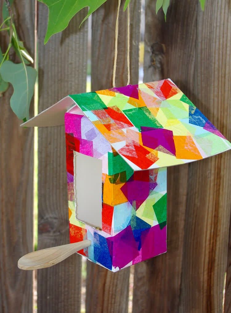 diy birdhouse mothers day craft from kids