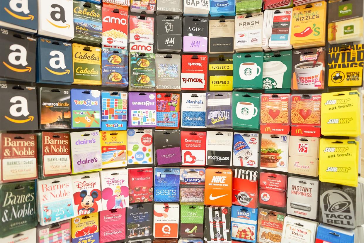 gift cards for sale at a store