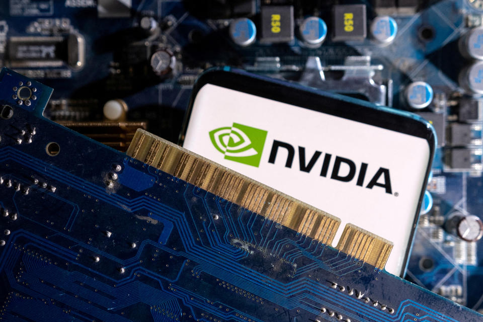 晶片製造商輝達公司（Nvidia）握有8成左右高階AI晶片市場。（路透社資料照）