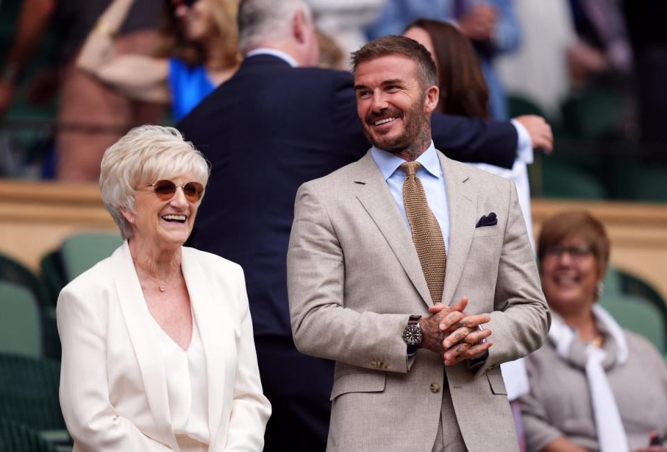 David Beckham was in attendance with his mum Sandra (PA Wire)