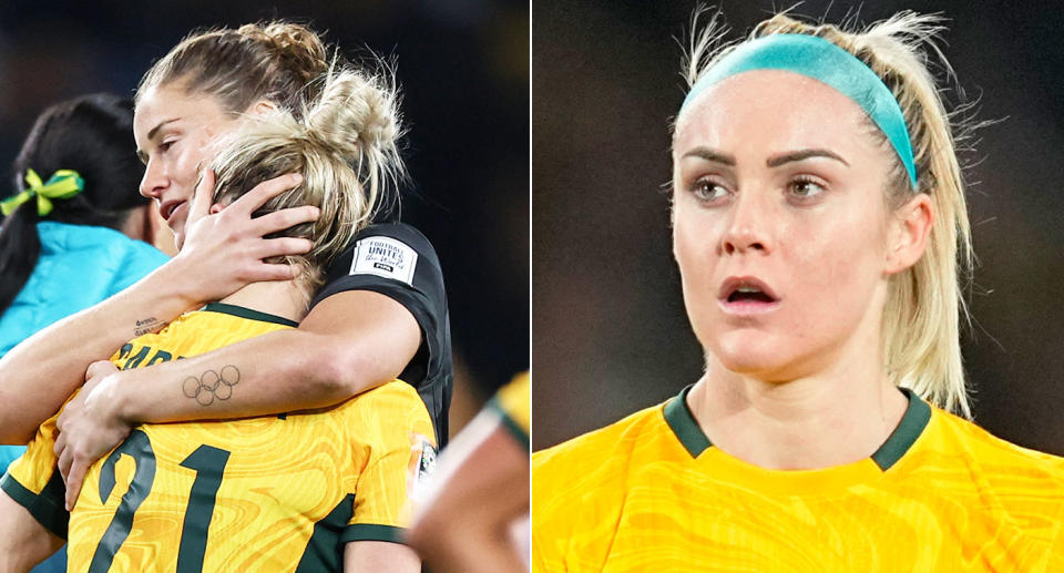 Matildas defender Ellie Carpenter copped abuse from online trolls after her costly mistake in the Women's World Cup semi-finals. Pic: Getty/AAP