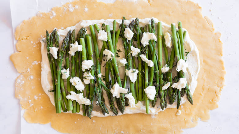 asparagus on galette 