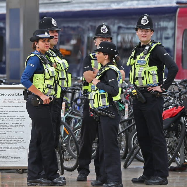 Police at Paddington train station in London