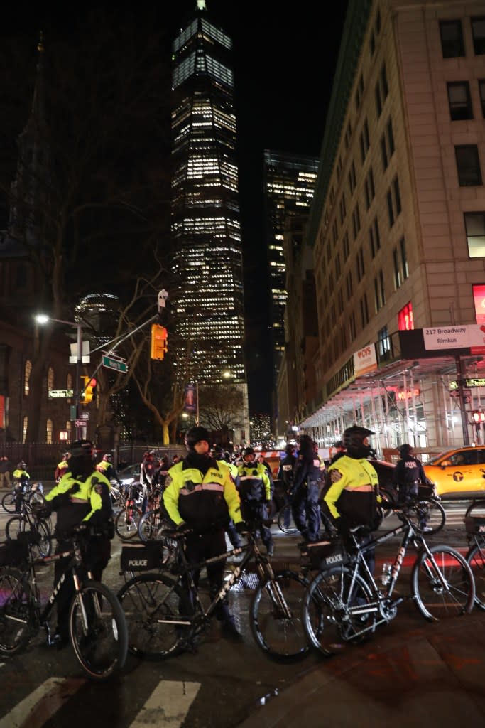 It’s currently unknown the number of protesters arrested Thursday night. William C Lopez/New York Post