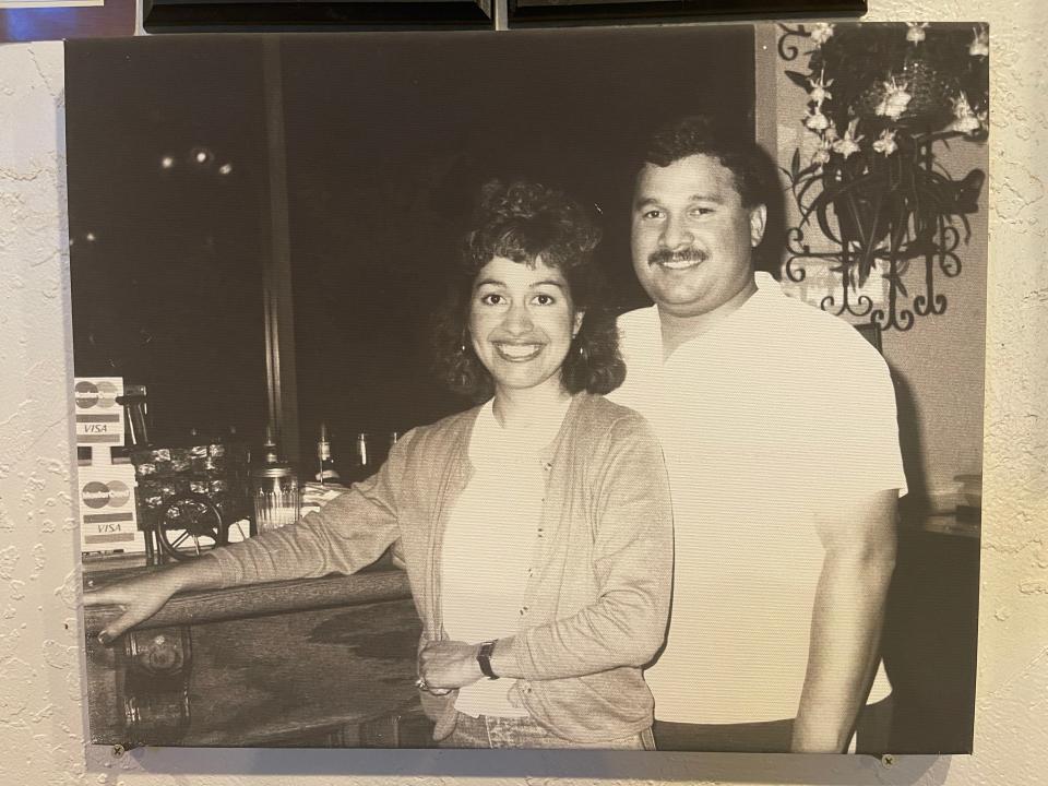 A 1980s photo of La Casita Cafe owners Armando and Delores “Lola” Compean. After nearly four decades, the Compeans will hand over the keys to their beloved restaurant in Hesperia.