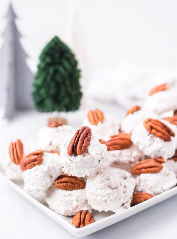 <p>Melissa's Southern Style Kitchen</p><p>A traditional holiday candy with nougat and pecans.</p><p><strong>Get the recipe: <a href="https://www.melissassouthernstylekitchen.com/southern-divinity-candy/" rel="nofollow noopener" target="_blank" data-ylk="slk:Southern Divinity Candy;elm:context_link;itc:0;sec:content-canvas" class="link ">Southern Divinity Candy</a></strong></p>