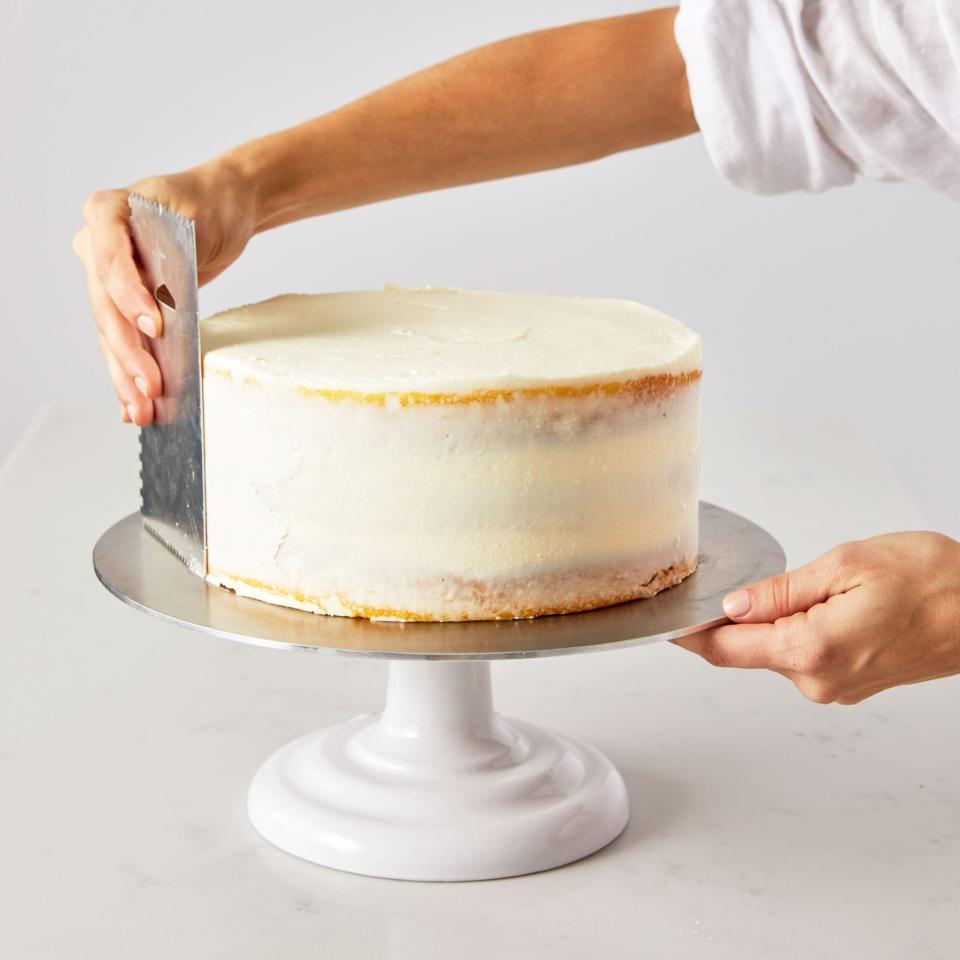 How to Frost an Ombre Cake Crumb Coat