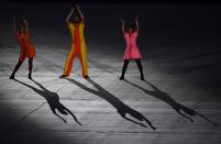 <p>The pre show gets underway prior to the Closing Ceremony on Day 16 of the Rio 2016 Olympic Games at Maracana Stadium on August 21, 2016 in Rio de Janeiro, Brazil. (Photo by Pascal Le Segretain/Getty Images) </p>