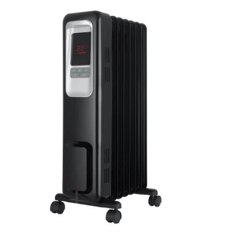 <a href="https://fave.co/3crKc3Y" target="_blank" rel="noopener noreferrer">This electric space heater</a> has three heat settings, a safety tip-over switch, overheat protection and a remote control. It has a 4-star ratings and more than 150 reviews. Find it for $75 at <a href="https://fave.co/3crKc3Y" target="_blank" rel="noopener noreferrer">The Home Depot</a>.