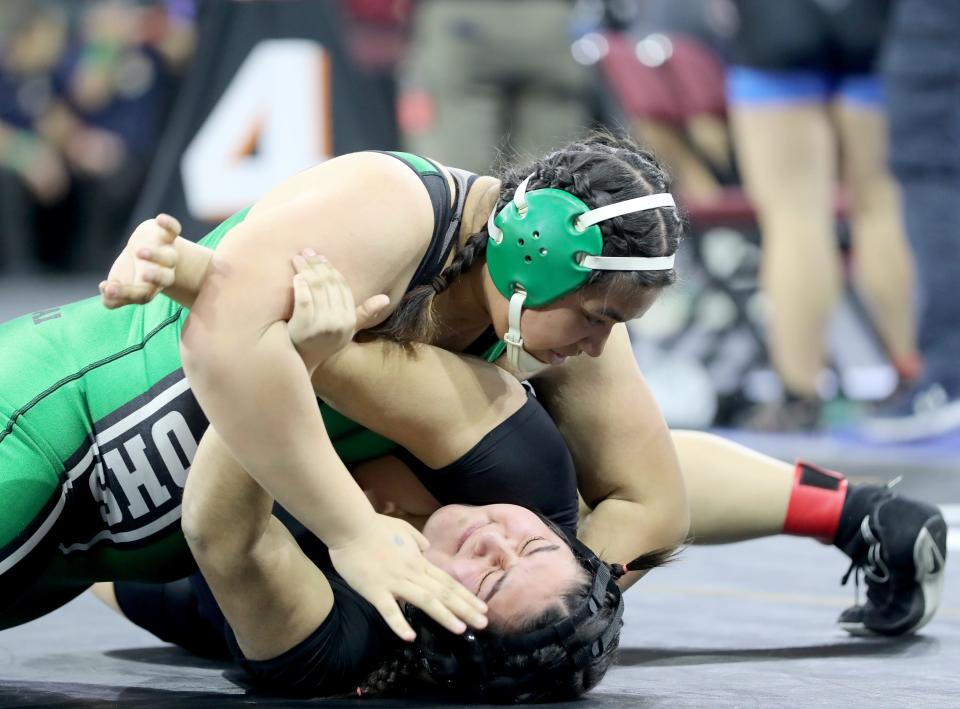 Cherish Hall-Taoai was one of four Thousand Oaks wrestlers to win league titles.