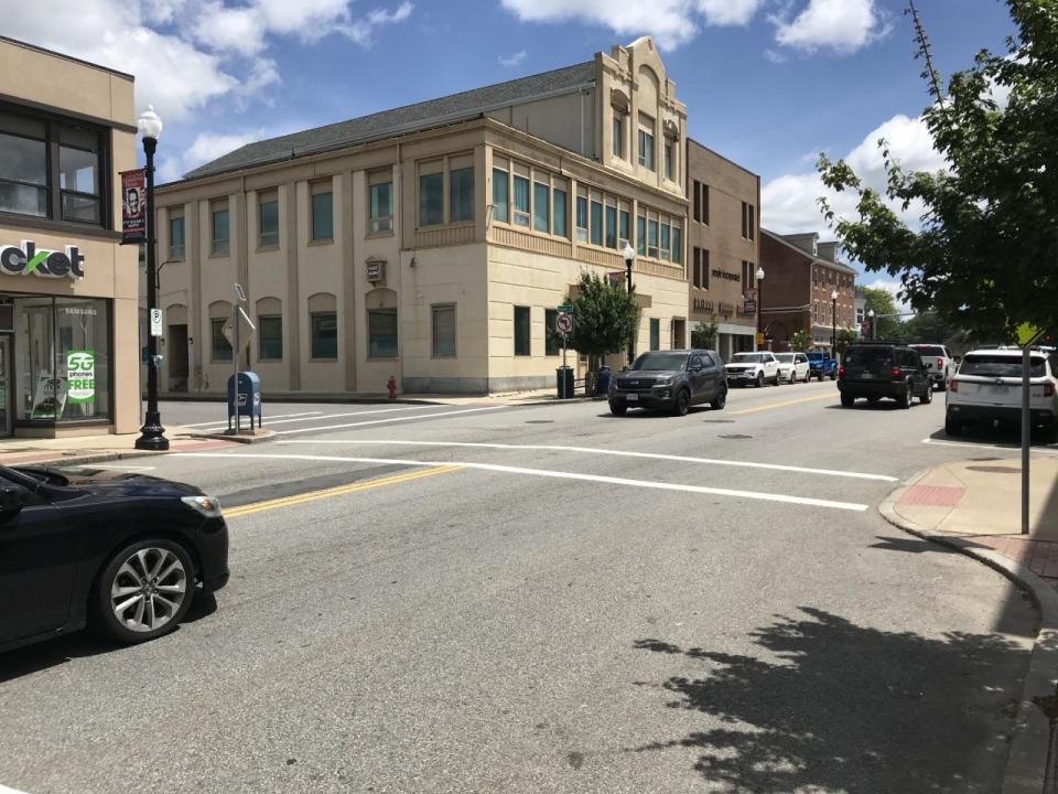 A crosswalk at the corner of Cedar and Main streets is among three pathways in downtown Taunton that will be upgraded for safety purposes, according to city officials.