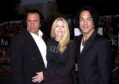 Gene Simmons , Shannon Tweed and Paul Stanley at the Westwood premiere of Warner Brothers' Rock Star