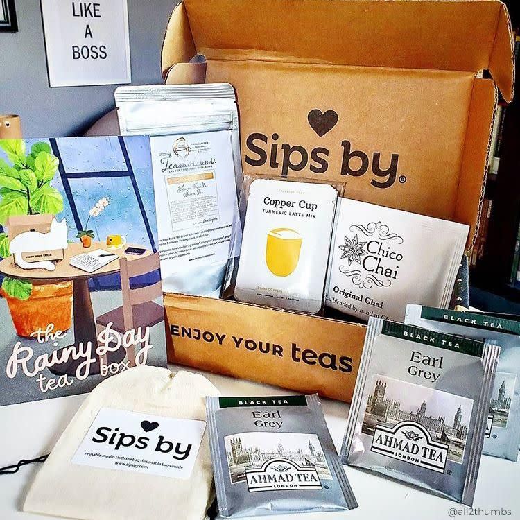 <p>sipsby.com</p><p><strong>$15.00</strong></p><p><a href="https://go.redirectingat.com?id=74968X1596630&url=https%3A%2F%2Fwww.sipsby.com%2Fcollections%2Ftea-boxes%2Fproducts%2Frainy-day-tea-box&sref=https%3A%2F%2Fwww.redbookmag.com%2Flife%2Fg34761712%2Fgifts-for-boyfriends-mom%2F" rel="nofollow noopener" target="_blank" data-ylk="slk:Shop Now;elm:context_link;itc:0;sec:content-canvas" class="link ">Shop Now</a></p><p>For the MIL who loves living like a royal, this Sips By tea box is the perfect pick-me-up for a rainy day, or tbh, more like everyday. It features cozy flavors like chai and a turmeric latte. </p>