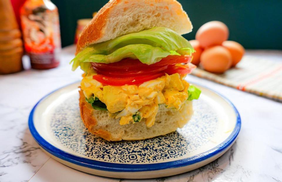 Sriracha Avocado Egg Salad Sandwich