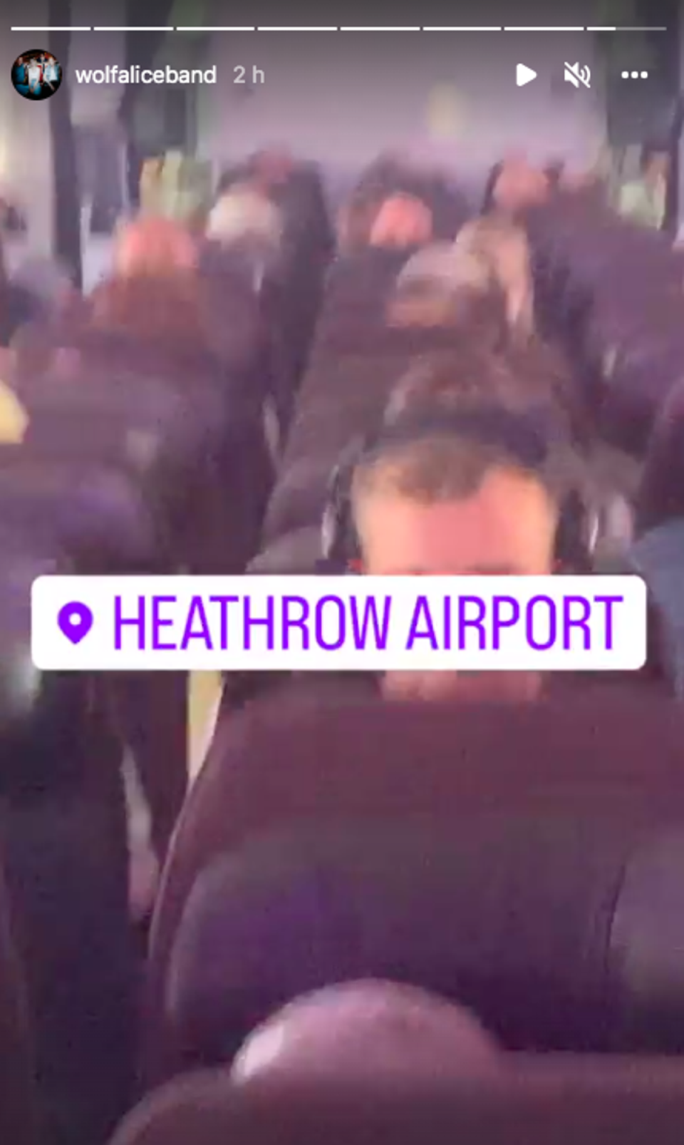 Wolf Alice at Heathrow Airport (Instagram / Wolf Alice)