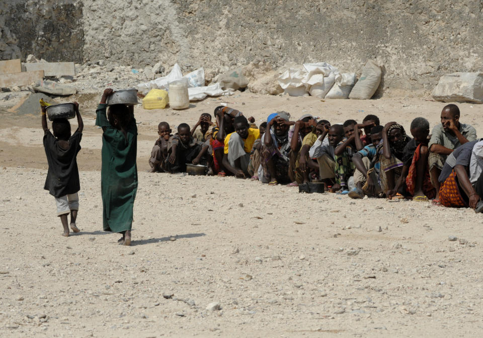 Around 1,012,863 children, 39.8% of children between the ages of 5 to 14, are child labourers in Somalia. Children are hired as labor for fishing, threshing grain, and livestock raising. Construction and mining industries also use children as part of the workforce. Children are also seen begging on the streets, hawking, and minibus conducting. They are also engaged in armed conflicts, illegal and anti-national activities. Human trafficking of children is also prevalent. Abject poverty in Somalia often forces parents to give up their children to work as labourers.