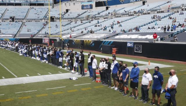 NFL players protest across the league in empty stadiums