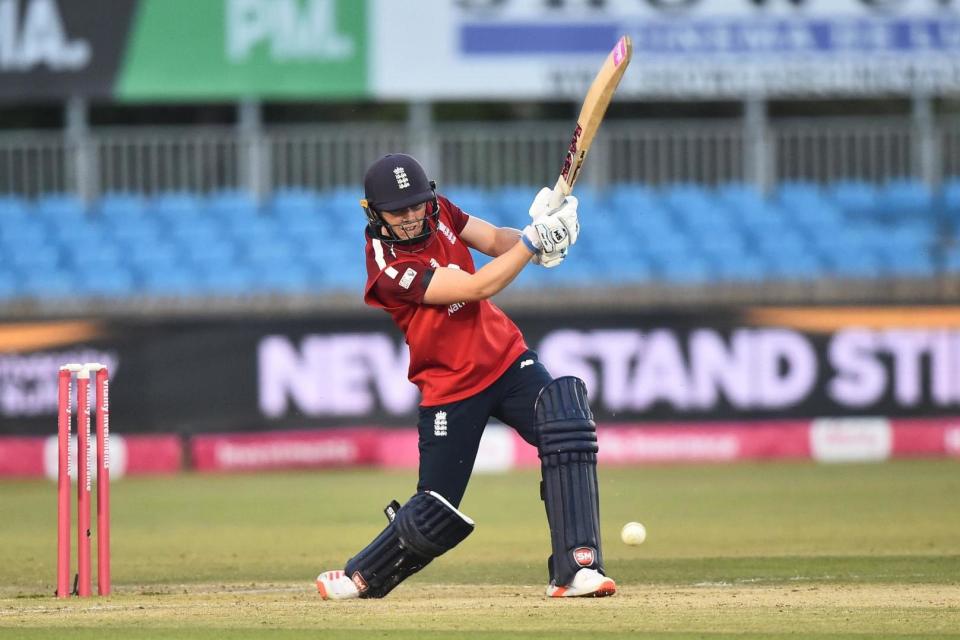 Captain Heather Knight struck 42 to help the hosts recover from 45-3 to end up on 166-6 (Getty Images)