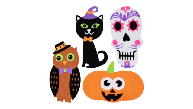 Halloween Felt Stickers - Owls - 8 Count