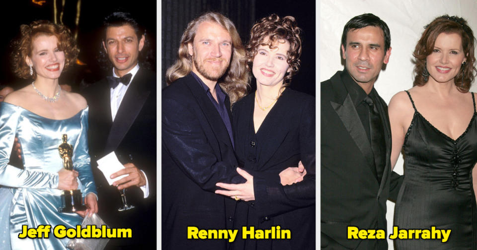 Geena Davis with her former husbands