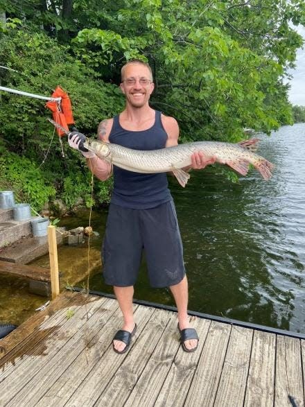 Chuck Zimmerman of Hilton broke the New York state record for longnose gar on June 21, 2024.