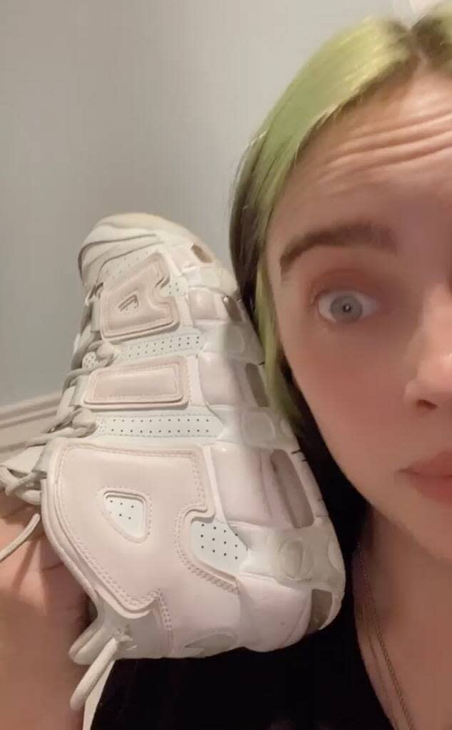 <h1 class="title">Billie Eilish sneakers</h1><cite class="credit">Instagram/@BillieEilish</cite>