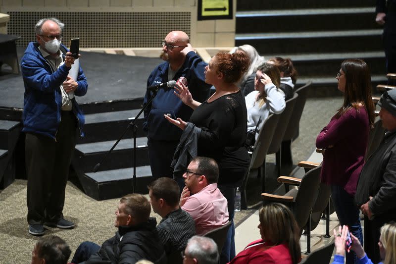 Town hall to discuss the train derailment that spilled toxic chemicals in East Palestine, Ohio